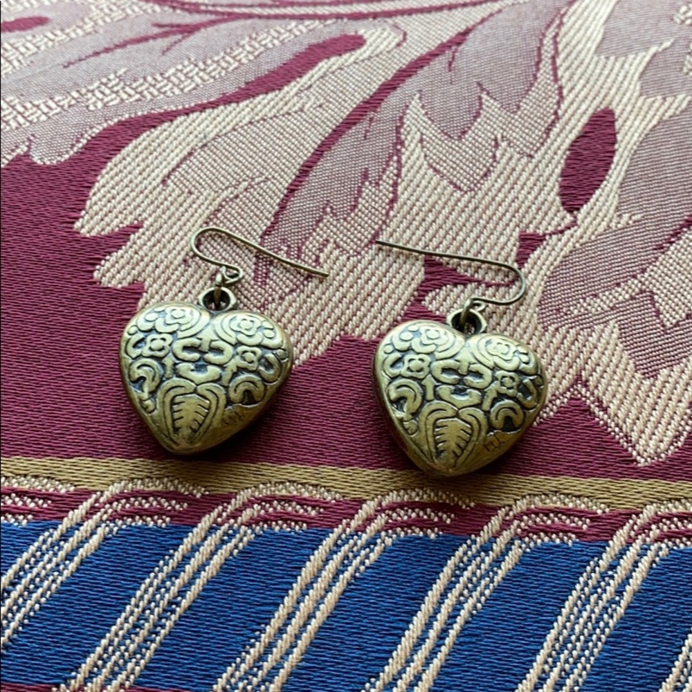 Gold Heart Earrings